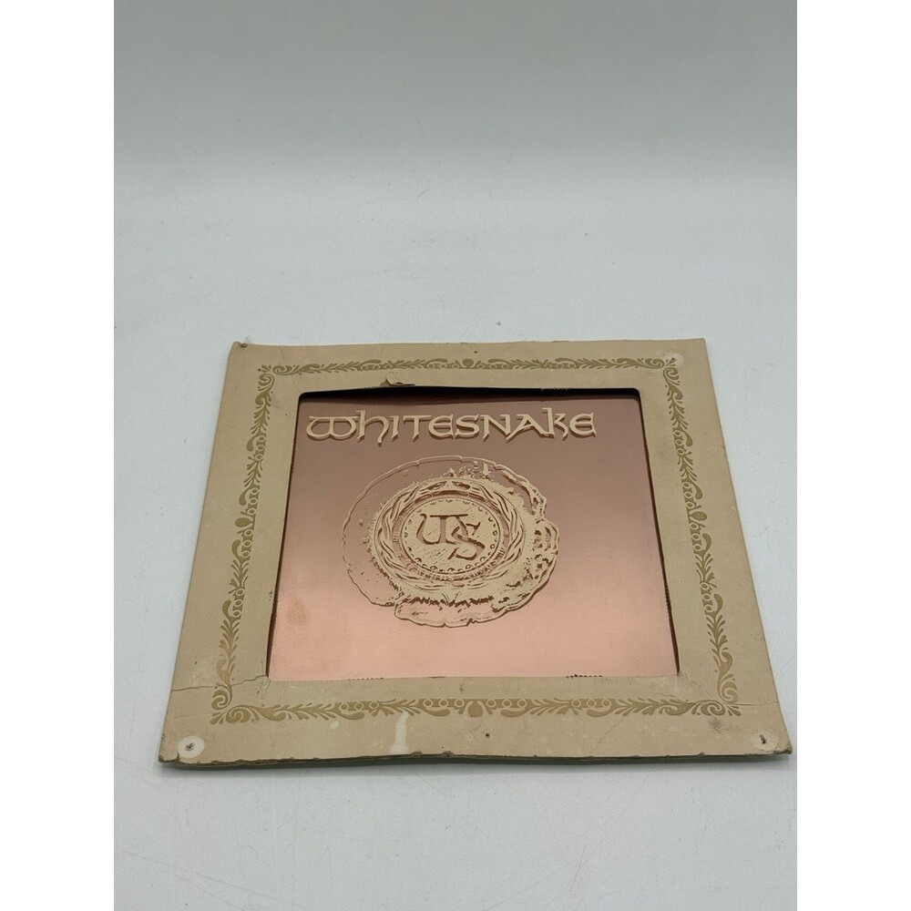VTG Whitesnake White Snake Rock Music Carnival Fair Prize Glass Mirror 8” x 8”